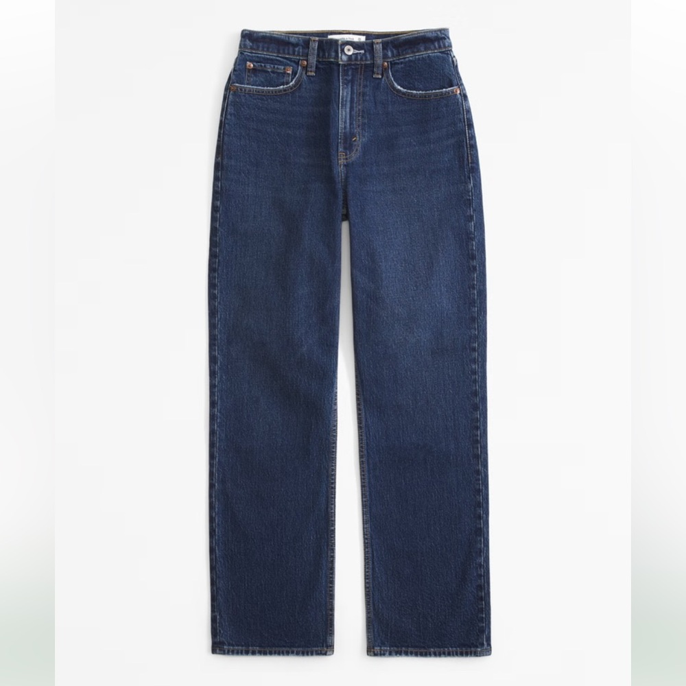NWT Abercrombie Dark Blue Straight Leg Jeans